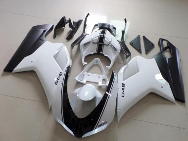 Carena Moto Ducati 848 2007-2014 - Bianco Nero Opaco