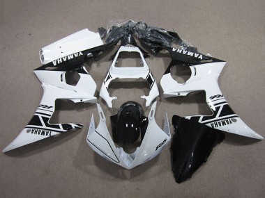Kit Carena Moto Completo Yamaha YZF R6 2003-2004 - Bianco Nero Lucido