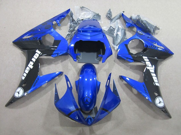 Carena Moto Yamaha YZF R6 2003-2004 - Blu Nero Lucido Jordan