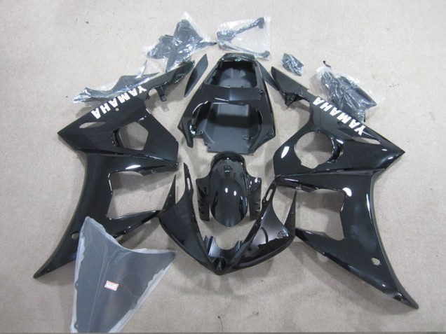 Carena Moto Yamaha YZF R6 2003-2004 - Nero Lucido Bianco Decals
