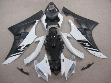 Carena Moto Yamaha YZF R6 2006-2007 - Bianco Nero Lucido Nero Opaco
