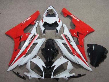 Carena Moto Yamaha YZF R6 2006-2007 - Bianco Rosso Nero Lucido