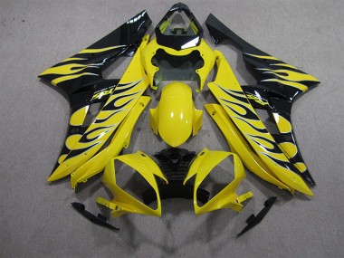 Carena Moto Yamaha YZF R6 2006-2007 - Giallo Nero Fiamma