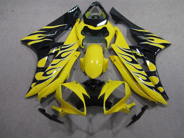 Carena Moto Yamaha YZF R6 2006-2007 - Giallo Nero Fiamma