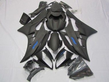 Carena Moto Yamaha YZF R6 2006-2007 - Nero Opaco Blu Decals