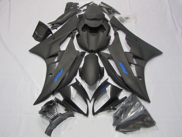 Carena Moto Yamaha YZF R6 2006-2007 - Nero Opaco Blu Decals