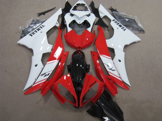 Carena ABS Yamaha YZF R6 2008-2016 - Bianco Rosso Nero Lucido