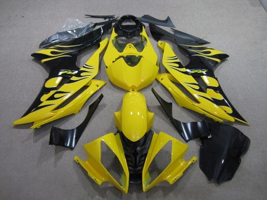 Carena Moto Yamaha YZF R6 2008-2016 - Giallo Nero Lucido Fiamma