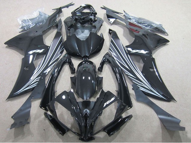 Carena Moto Yamaha YZF R6 2008-2016 - Nero Lucido Bianco Banda
