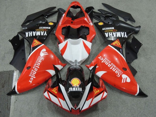 Carena Moto Yamaha YZF R1 2009-2011 - Rosso Bianco Nero Santander Rosso