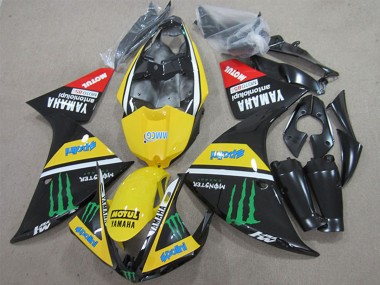 Carena Moto Yamaha YZF R1 2009-2011 - Giallo Bianco Nero Rosso Verde Motul Mostro