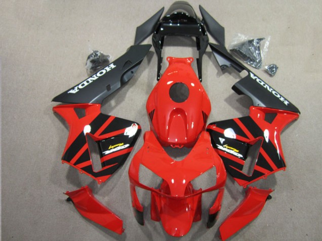 Carena Moto Honda CBR600RR 2003-2004 - Rosso Nero Lucido Nero Opaco