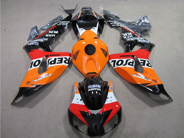Kit Carena Moto Completo Honda CBR1000RR 2006-2007 - Arancia Bianco Rosso Nero Lucido Repsol