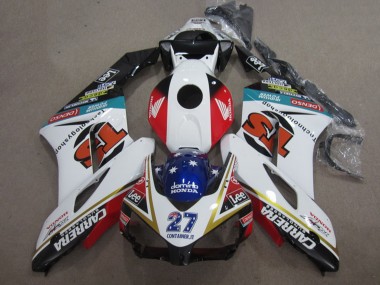 Carena Moto Honda CBR1000RR 2004-2005 - Bianco Rosso Blu Nero Lucido 27 Contrainer IT Carrera