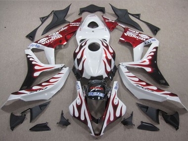 Carena Moto Honda CBR1000RR 2004-2005 - Bianco Rosso Nero Lucido Fiamma Squalo
