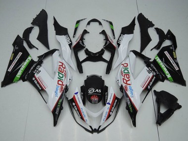 Carena Moto Kawasaki ZX6R 2013-2018 - Bianco Verde Nero Rosso Rapid