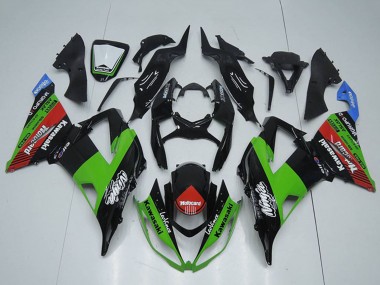 Carena Moto Kawasaki ZX6R 2013-2018 - Nero Lucido Verde Rosso Blu Motocard