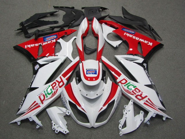 Carena Moto Kawasaki ZX6R 2009-2012 - Bianco Rosso Nero Rapid