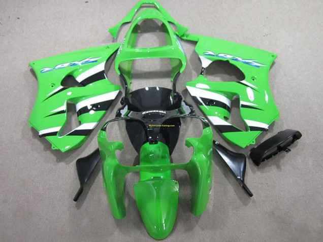 Kit Carena Moto Kawasaki ZX6R 2000-2002 - Verde Bianco Nero