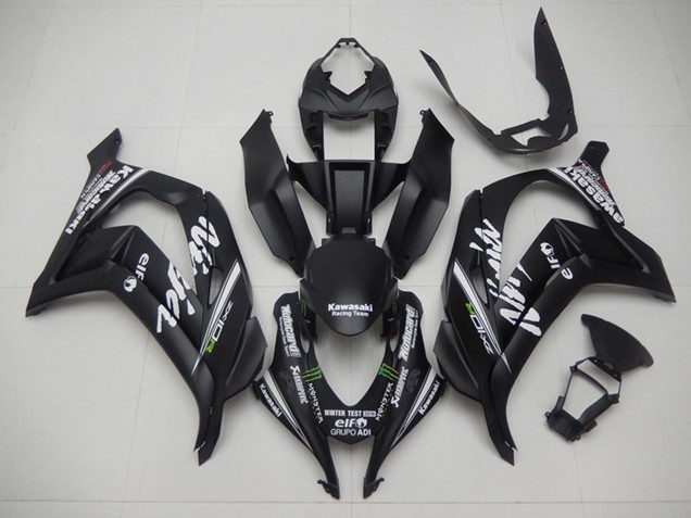 Carena Moto Kawasaki ZX10R 2016-2020 - Nero Opaco Verde Bianco Mostro Corsa Team Motocard