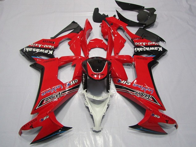 Carena Moto Kawasaki ZX10R 2008-2010 - Rosso Nero Lucido Elf Vent-Axia