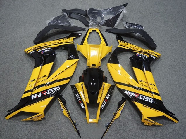 Carena Moto Kawasaki ZX10R 2011-2015 - Giallo Nero Lucido Delt Fin