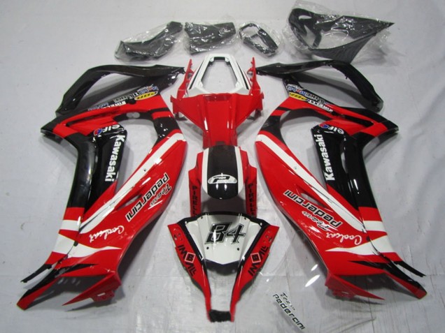 Carena Moto Kawasaki ZX10R 2011-2015 - Bianco Rosso Nero Pedercini