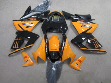 Carena Moto Kawasaki ZX10R 2004-2005 - Arancia Nero Lucido 3M Mostro