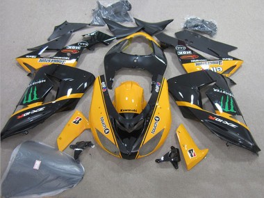 Carena Moto Kawasaki ZX10R 2006-2007 - Nero Lucido Giallo Verde Touch4 Mostro