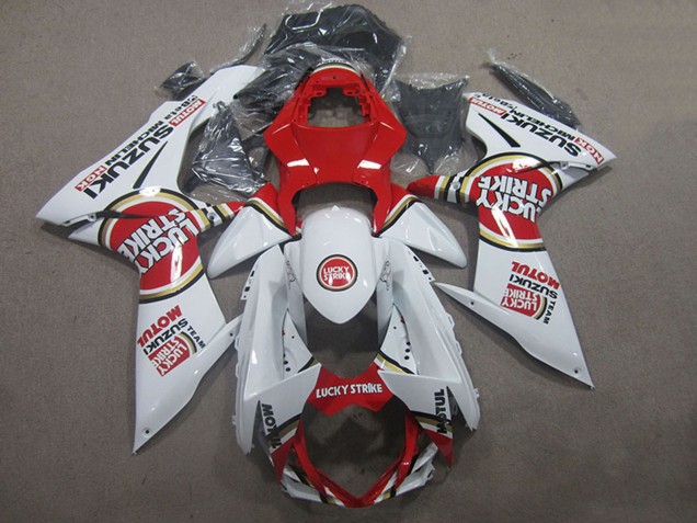 Carena Moto Suzuki GSXR 600 2011-2024 - Bianco Rosso Motul Lucky Strike