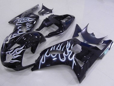 Carena Moto Suzuki GSXR 750 2001-2003 - Nero Lucido Bianco Fiamma