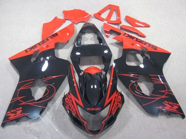 Carena Moto Suzuki GSXR 750 2004-2005 - Rosso Nero Lucido
