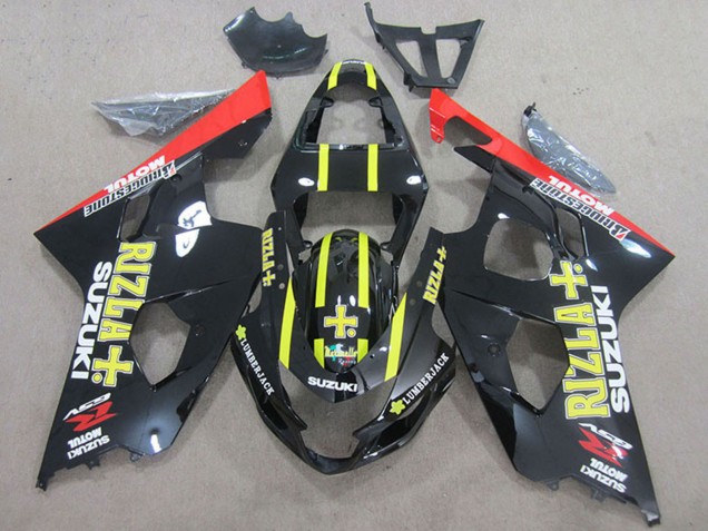 Carena Moto Suzuki GSXR 750 2004-2005 - Nero Rosso Giallo Rizla