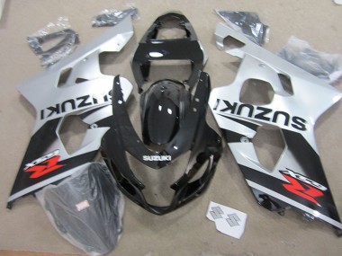 Carena Moto Suzuki GSXR 750 2004-2005 - Argento Nero Lucido Rosso