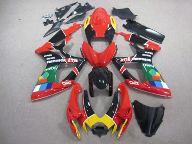 Carena Moto Suzuki GSXR 750 2006-2007 - Rosso Nero Giallo Verde JOMO