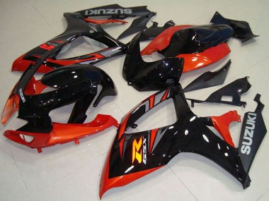 Carena Moto Suzuki GSXR 750 2006-2007 - Arancia Nero Lucido