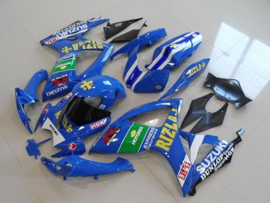 Carena Moto Suzuki GSXR 750 2006-2007 - Blu Bianco Verde Nero Oro Rizla
