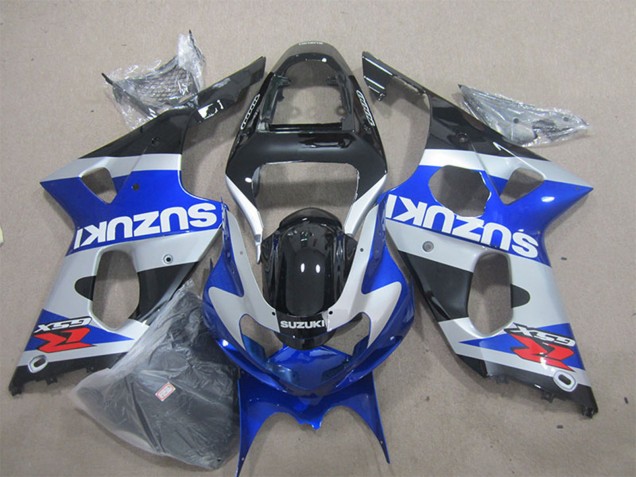 Carena Moto Suzuki GSXR 1000 2000-2002 - Blu Argento Nero Rosso Bianco Decal