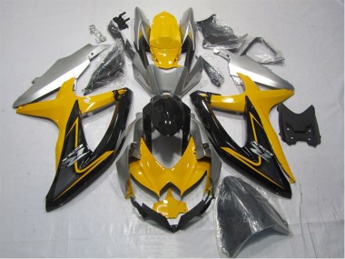Kit Carena Moto Suzuki GSXR 1000 2007-2008 - Giallo Argento Nero