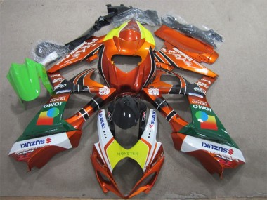 Carena Moto Suzuki GSXR 1000 2007-2008 - Arancia Giallo Bianco Rosso Verde Mostro