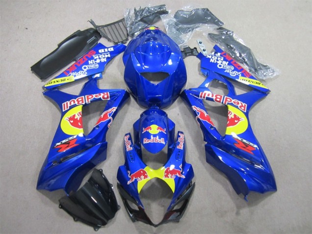 Carena Moto Suzuki GSXR 1000 2007-2008 - Blu Giallo Nero Red Bull