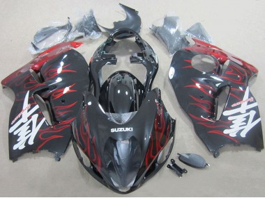 Carena Moto Suzuki GSXR 1300 Hayabusa 1996-2007 - Nero Rosso Fiamma