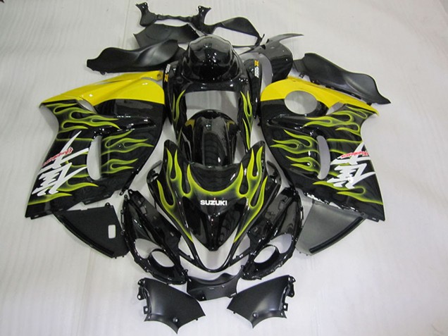 Carena Moto Suzuki GSXR 1300 Hayabusa 2008-2020 - Nero Lucido Giallo Fiamma