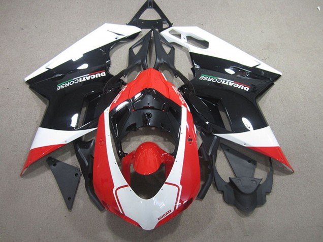 Kit Carena Moto ABS Ducati 848 1098 1198 2007-2014 - Bianco Rosso Nero Lucido