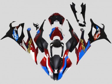 Carena Moto BMW S1000RR 2019-2022 - Nero Blu Rosso Oro Stile di Corsa