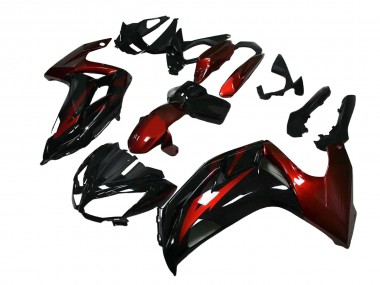 Carena Moto Kawasaki EX650 2012-2016 - Rosso Nero Lucido