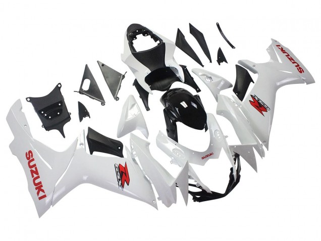 Carena Moto Suzuki GSXR 600/750 2011-2024 - Bianco Nero Lucido Rosso Decal