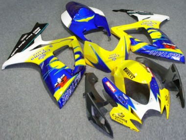 Carena Moto Suzuki GSXR 600/750 2006-2007 - Bianco Blu Giallo Corona Alstare