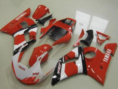 Carena Moto Yamaha YZF R6 1998-2002 - Rosso Bianco Nero Lucido