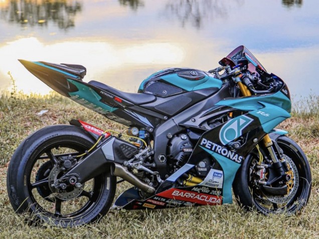 Carena Moto Yamaha YZF R6 2008-2016 - Verde Chiaro Bianco Nero Petronas